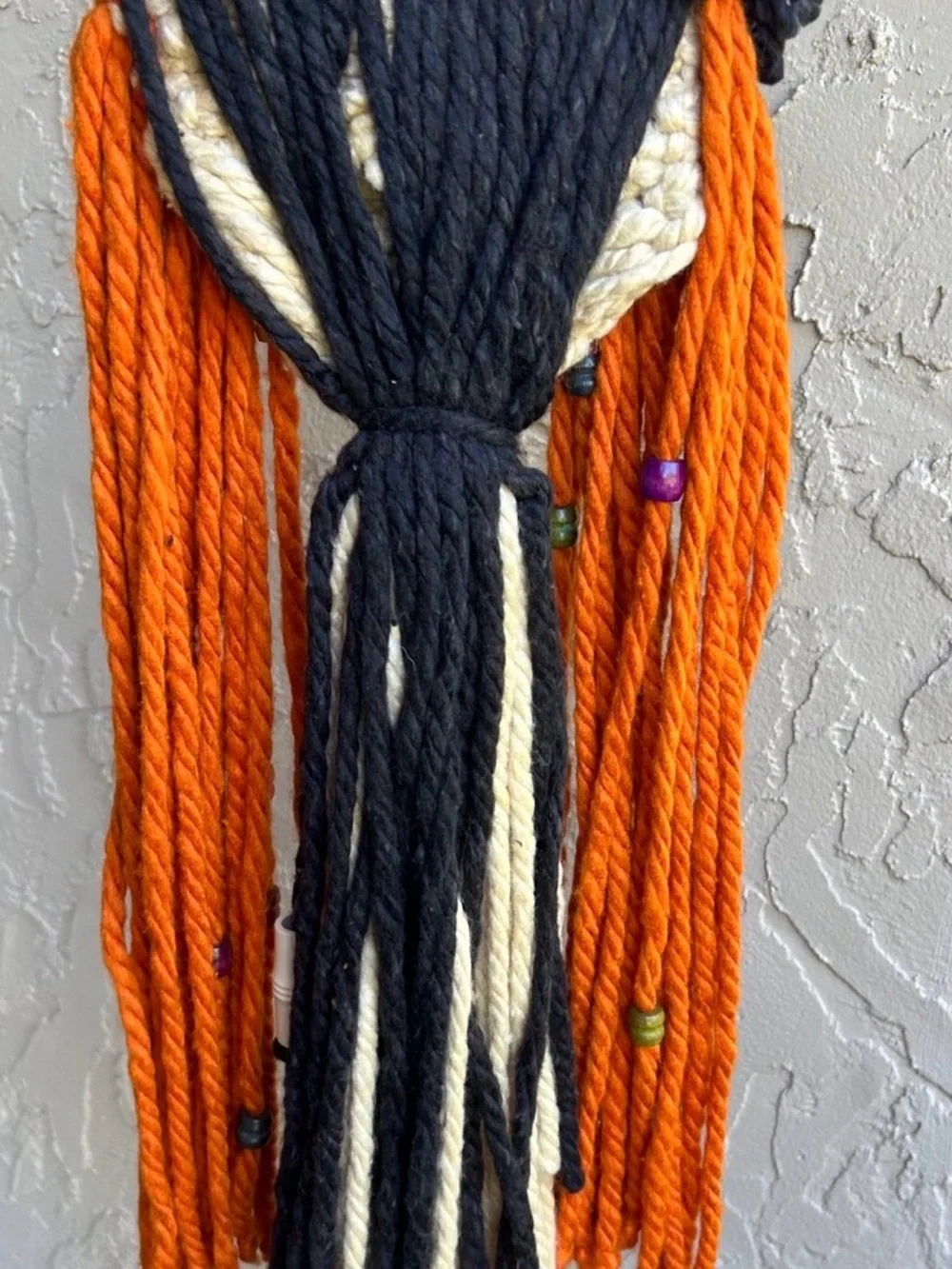 Vintage Halloween Witch Hanging Macrame
